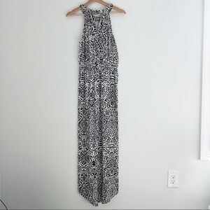 JLo Jennifer Lopez Maxi Dress Animal Print Zebra Chain Detail Small